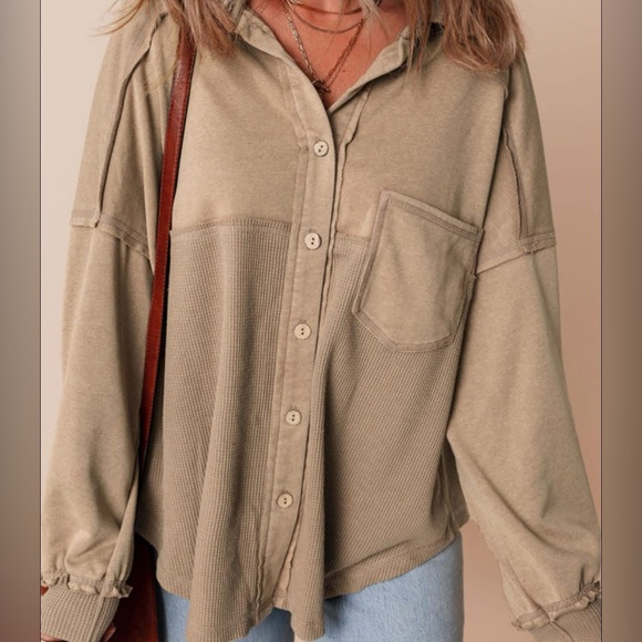 Tan Shacket - Picture 2 of 2